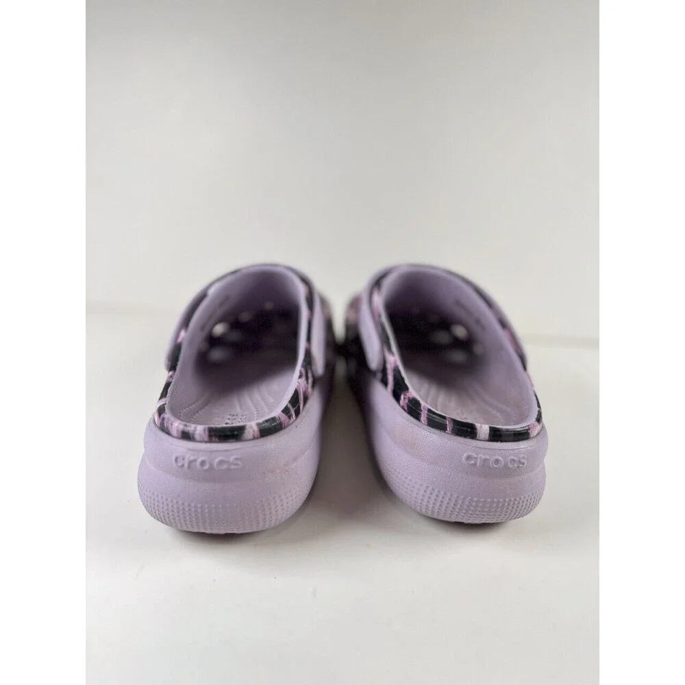 Crocs Kids Sandals Purple Classic Animal Cutie Clog Water Outdoor Casual Size 1